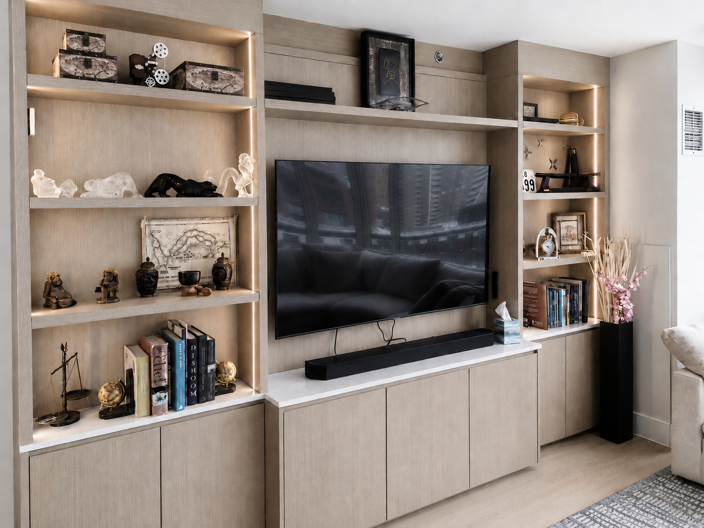 Entertainment wall, Battery Park City NY